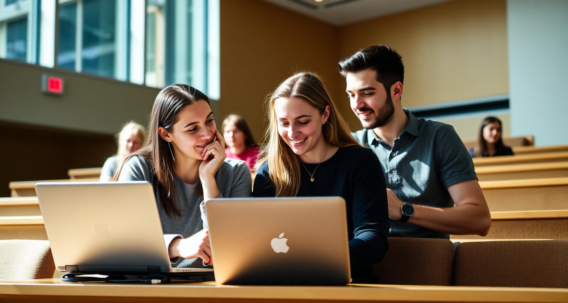 Students at a UK university campus